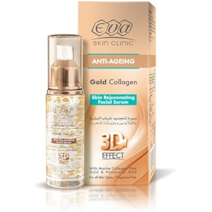 Eva Skin Clinic Anti-Ageing Gold Collagen Skin Rejuvenating Facial Serum 30 ml - Image 1